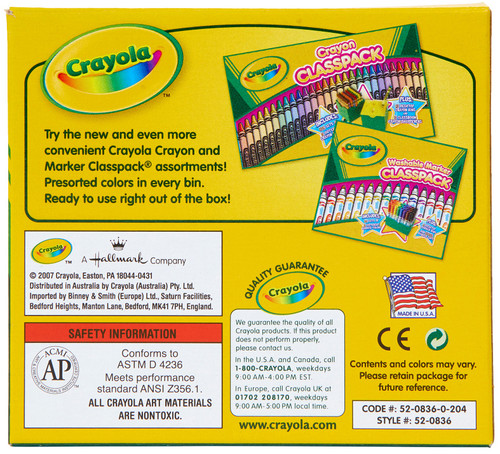 Crayola White Crayons-12/Pkg 52-0836