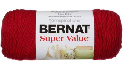 Bernat Super Value Solid Yarn-Cherry Red - 164053-53436 - 057355326163