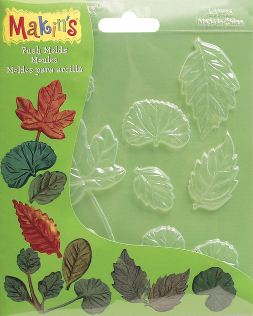 Makin's Clay Push Molds-Leaves M390-1 - 656290390019