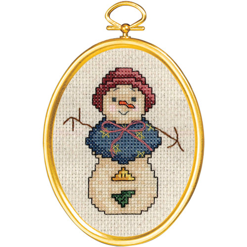 Janlynn Mini Counted Cross Stitch Kit 3"X4"-Snowlady (14 Count) - 21-1791 Janlynn Mini Counted Cross Stitch Kit 3"X4"-Snowlady (14 Count) - 21-1791