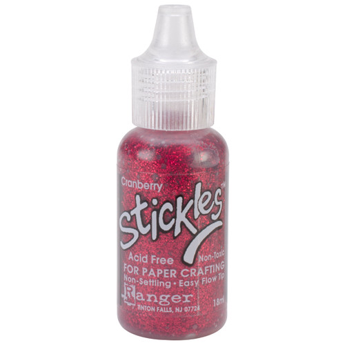 Ranger Stickles Glitter Glue .5oz-Cranberry SGG01-38443 - 789541038443