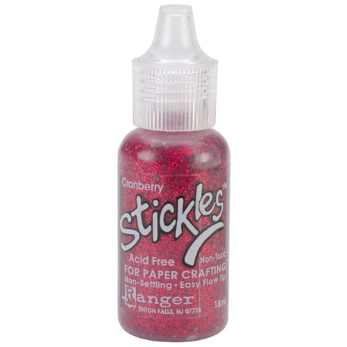 Ranger Stickles Glitter Glue .5oz-Cranberry - SGG01-38443 - 789541038443