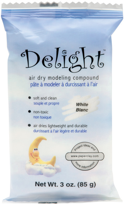 Creative Paperclay Delight Air-Dry Modeling Compound 3oz-White 0411 - 737092004110