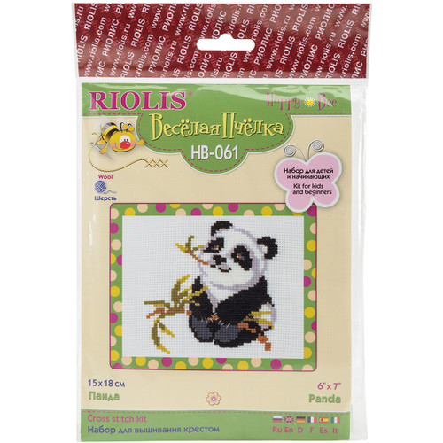 RIOLIS Counted Cross Stitch Kit 6"X7"-Panda (10 Count) - RHB061 - 46071545207034607154520703 RIOLIS Counted Cross Stitch Kit 6"X7"-Panda (10 Count) - RHB061 - 46071545207034607154520703