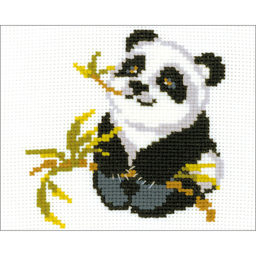 RIOLIS Counted Cross Stitch Kit 6"X7"-Panda (10 Count) - RHB061 RIOLIS Counted Cross Stitch Kit 6"X7"-Panda (10 Count) - RHB061