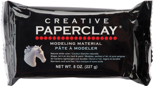 Creative Paperclay Modeling Material 8oz-White - 0812 - 737092008125