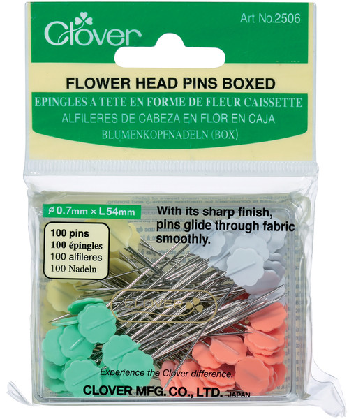 Clover Flower Head Pins-Size 32 100/Pkg - Q2506 - 051221402814 Clover Flower Head Pins-Size 32 100/Pkg - Q2506 - 051221402814