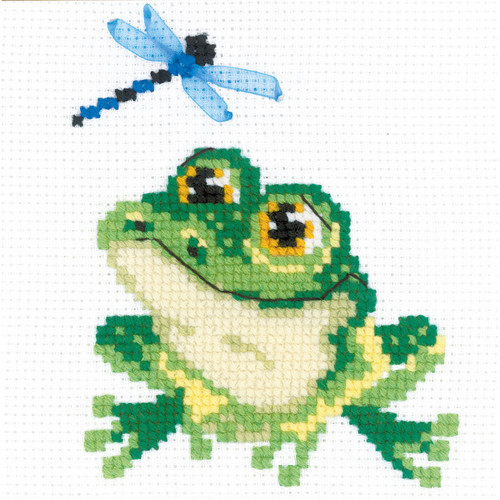 RIOLIS Counted Cross Stitch Kit 6"X6"-Little Frog (10 Count) - RHB159