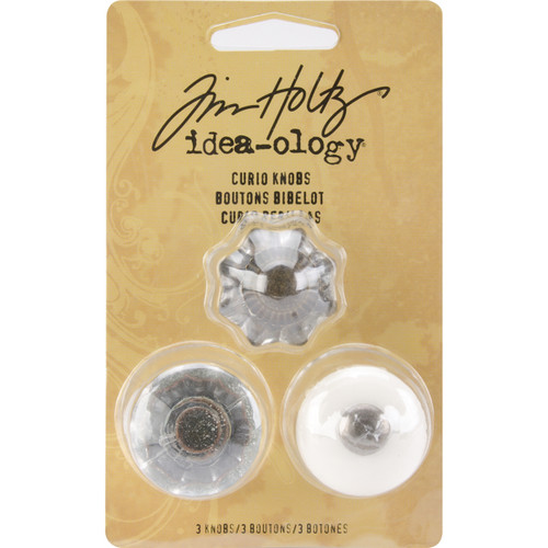 Idea-Ology Curio Knobs 1"X.875"-3/Pkg TH92840 - 040861928402