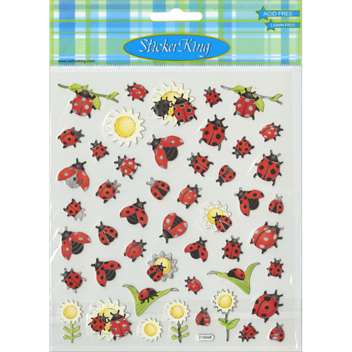 Sticker King Stickers-Ladybugs & Sunflowers SK129MC-4175 - 679924417517