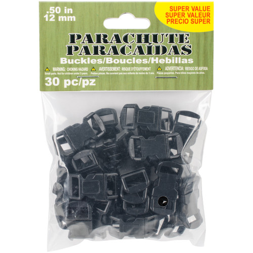 Pepperell Parachute Cord Buckles 30/Pkg-12mm PCBCK12 - 725879309084