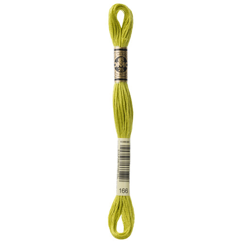 12 Pack - DMC 6-Strand Embroidery Cotton 8.7yd-Medium Light Moss Green-Between 581&3819 - 117-166 - 077540810802