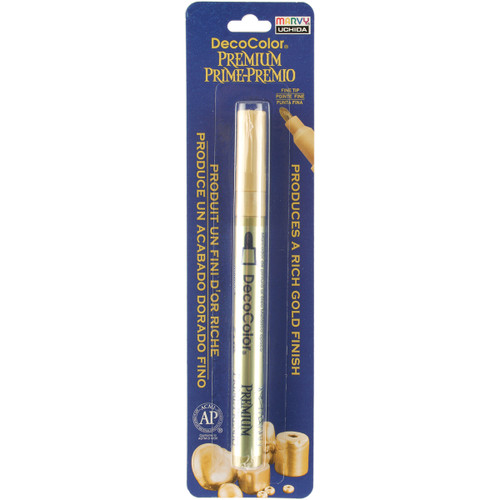 Uchida DecoColor Premium Fine Tip Paint Marker-Gold 240-C-GLD - 028617220246
