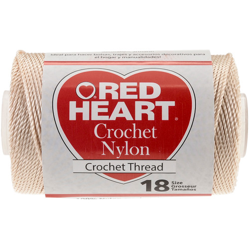 Red Heart Nylon Crochet Thread Size 18-Natural 138-16 - 073650811081