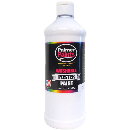 Washable Poster Paint 16oz-White - WP16OZ-266 - 884920166264