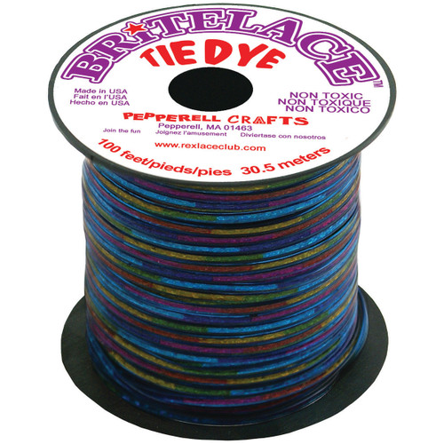 Rexlace Plastic Lacing .0938"X33yd-Blue Tie Dye - RBS33-5010 - 725879401207