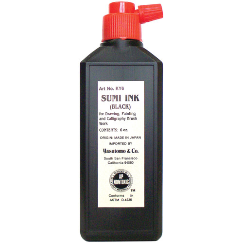 Yasutomo Sumi Ink 6oz-Black - KY6 - 031248012777