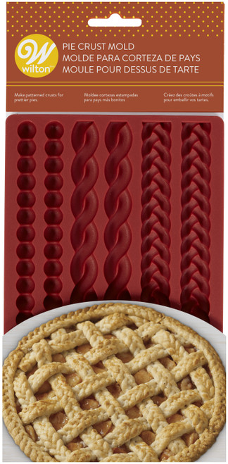 Wilton Silicone Lattice Pie Crust Mold-Makes Braids, Ropes & Pearls; 2 Each W4358 - 070896143587