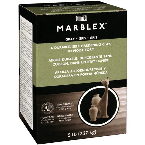 Amaco Marblex Self-Hardening Clay 5lb-Gray - 47336W - 039672473362