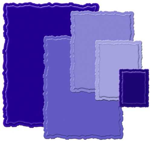 Spellbinders Nestabilities Dies-Deckled Rectangles Large - S4202 Spellbinders Nestabilities Dies-Deckled Rectangles Large - S4202