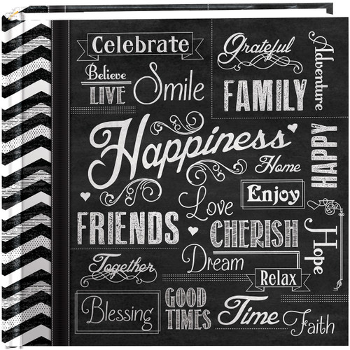 Pioneer 2-Up Chalkboard Print Album 4"X6"-Happiness - V246CHLK-H - 023602644175 Pioneer 2-Up Chalkboard Print Album 4"X6"-Happiness - V246CHLK-H - 023602644175