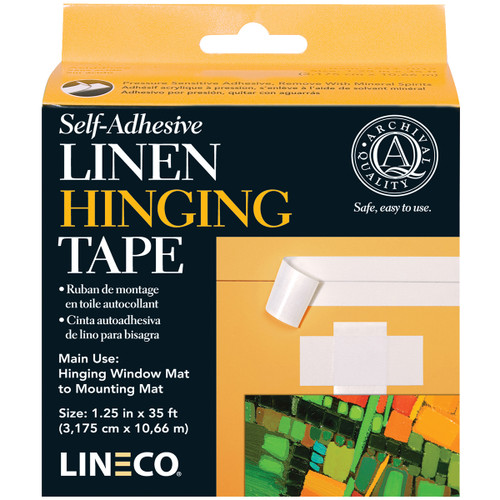 Lineco Self-Adhesive Linen Hinging Tape-White 1.25"X35' - L5331015 - 099295530088
