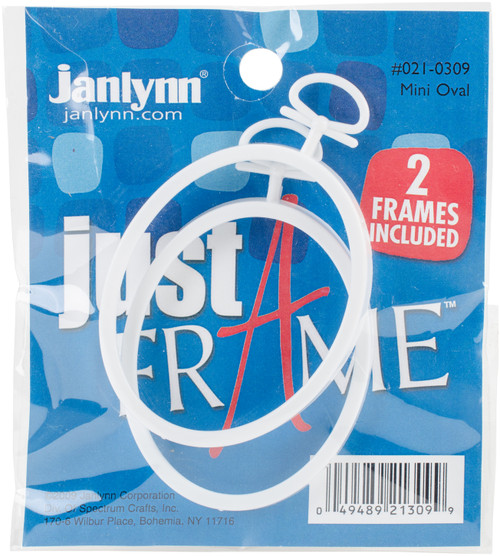 Janlynn Just A Frame Mini Oval Hoop 2.25"X2.75" 2/Pkg-White 21-0309 - 049489213099