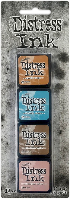 Tim Holtz Distress Mini Ink Pads 4/Pkg-Kit 6 - TDPK-40361 - 789541040361