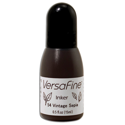 VersaFine Pigment Ink Refill .5oz-Vintage Sepia - RF-054 - 712353382541