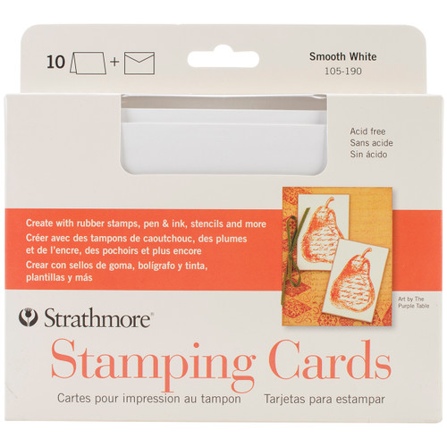 Strathmore Cards & Envelopes 5"X6.875" 10/Pkg-Stamping 105019 - 012017701191