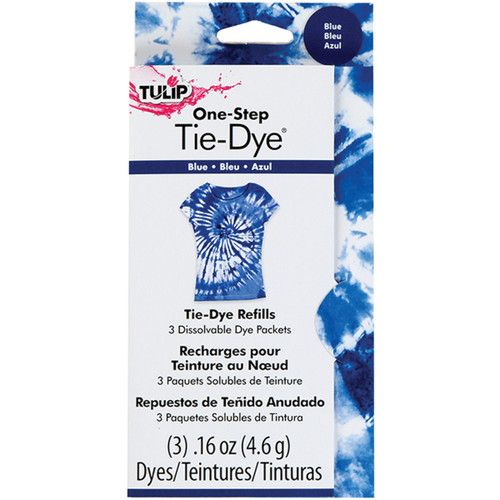 Tulip One-Step Tie-Dye Refill .13oz 3/Pkg-Blue TFDRF-29034 - 017754290342