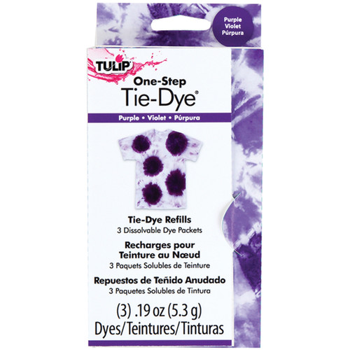Tulip One-Step Tie-Dye Refill .13oz 3/Pkg-Purple - TFDRF-29040 - 017754290403