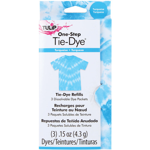 Tulip One-Step Tie-Dye Refill .13oz 3/Pkg-Turquoise TFDRF-31783 - 017754317834