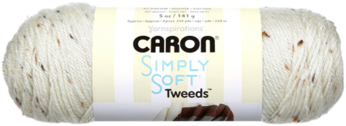 Caron Simply Soft Tweeds Yarn-Off White - 294023-23001 - 057355416888