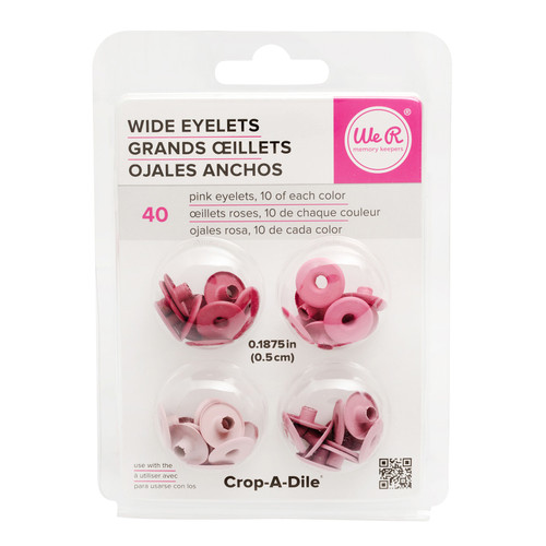 We R Eyelets Wide 40/Pkg-Pink WER-EW-41592 - 633356415923