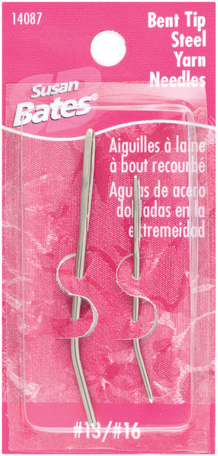 Susan Bates Bent Tip Steel Yarn Needles-Sizes 13 & 16 2/Pkg - 14087 - 077216009554 Susan Bates Bent Tip Steel Yarn Needles-Sizes 13 & 16 2/Pkg - 14087 - 077216009554