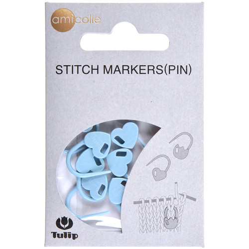 Tulip Stitch Markers 7/Pkg-Heart/Blue -AC-30 - 846550013950