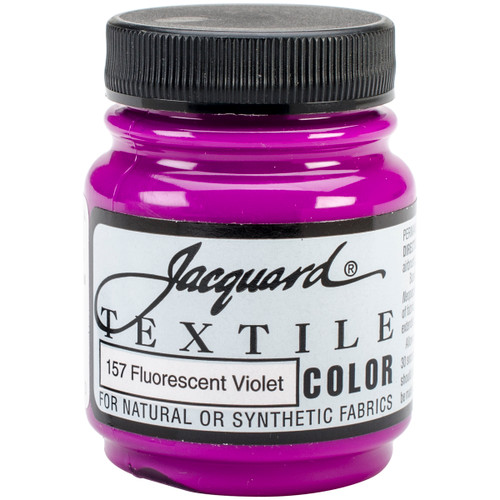 Jacquard Textile Color Fabric Paint 2.25oz-Fluorescent Violet TEXTILE-1157 - 743772115700