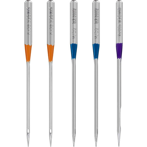 Singer Universal Regular Point Overlock Machine Needles-Sizes 11/80 (2), 14/90 (2) & 16/100 (1) - 04803