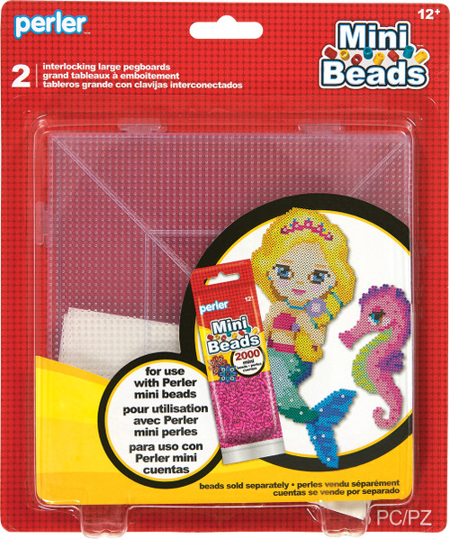 Perler Mini Bead Large Interlocking Pegboards 2/Pkg80-22699 - 048533226993