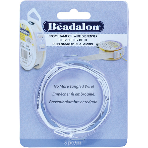 Beadalon Spool Tamer Wire Dispensers 3/Pkg-White - 216A-210 - 035926120440