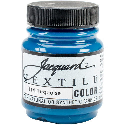 Jacquard Textile Color Fabric Paint 2.25oz-Turquoise - TEXTILE-1114 - 743772111405