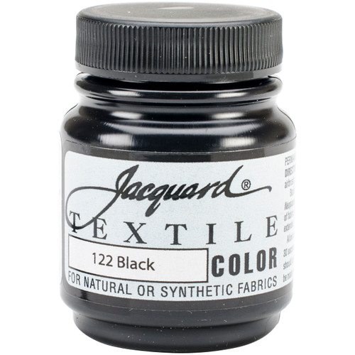 Jacquard Textile Color Fabric Paint 2.25oz-Black - TEXTILE-1122 - 743772112204