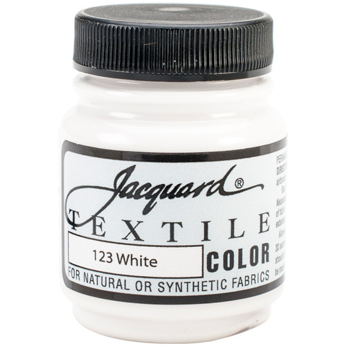 Jacquard Textile Color Fabric Paint 2.25oz-White - TEXTILE-1123 - 743772112303