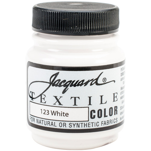 Jacquard Textile Color Fabric Paint 2.25oz-White TEXTILE-1123 - 743772112303