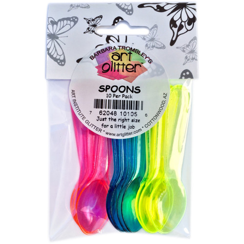 Art Institute Glitter Spoons-10/Pkg BTAGSPNS - 762048101056