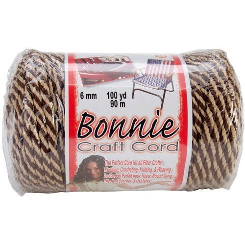 Pepperell Bonnie Macrame Craft Cord 6mmX100yd-Brownie - BB6-100-083 - 725879670832