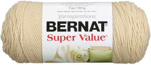Bernat Super Value Solid Yarn-Oatmeal - 164053-53010 - 057355283503 Bernat Super Value Solid Yarn-Oatmeal - 164053-53010 - 057355283503