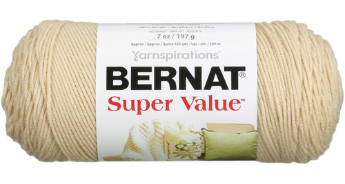 Bernat Super Value Solid Yarn-Oatmeal - 164053-53010 - 057355283503