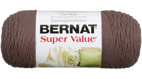 Bernat Super Value Solid Yarn-Taupe - 164053-53012 - 057355283510 Bernat Super Value Solid Yarn-Taupe - 164053-53012 - 057355283510